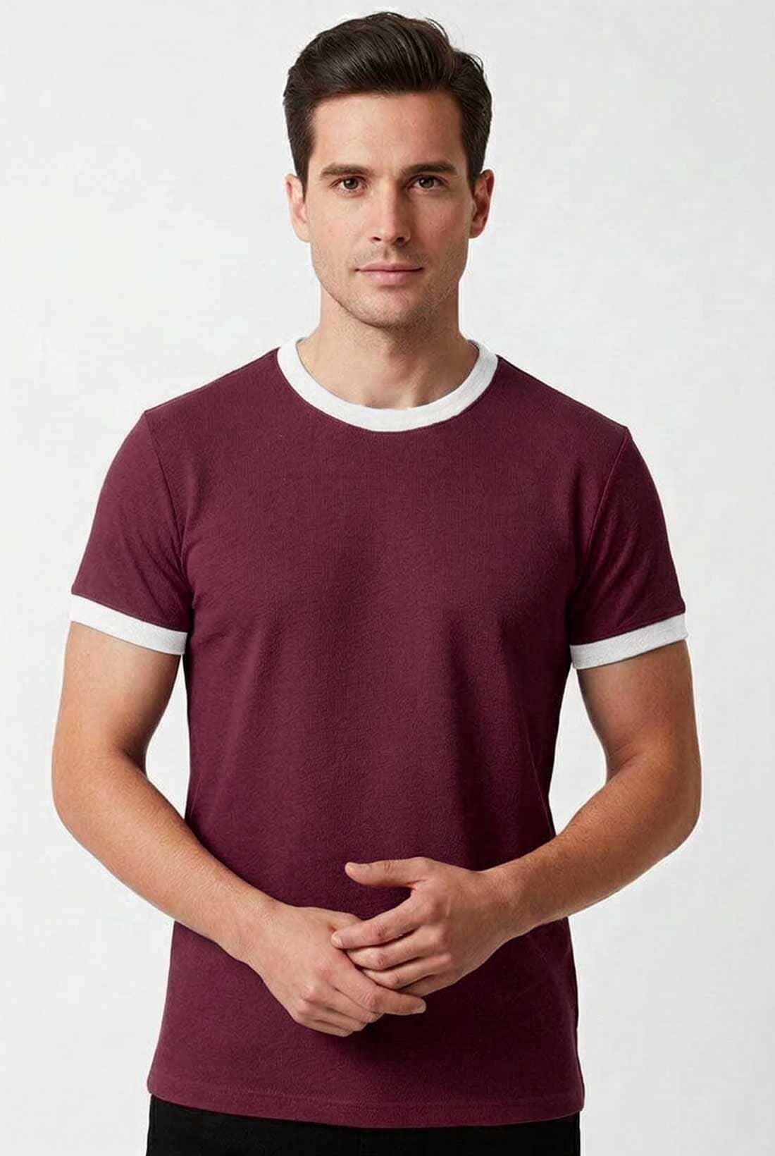 Maroon & White