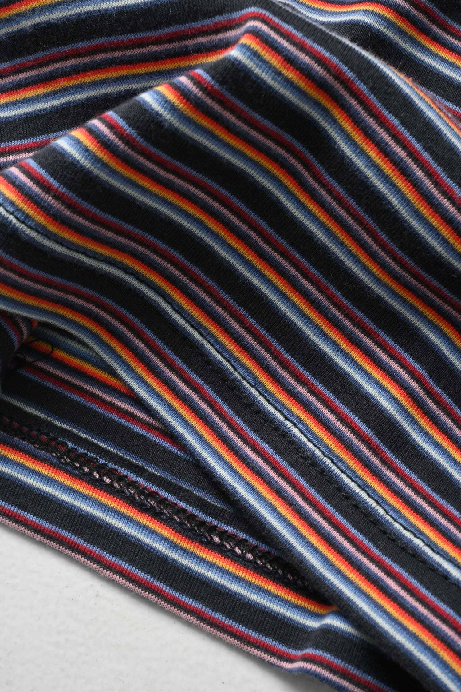 Kid's Striped Mock Neck Tee Shirt