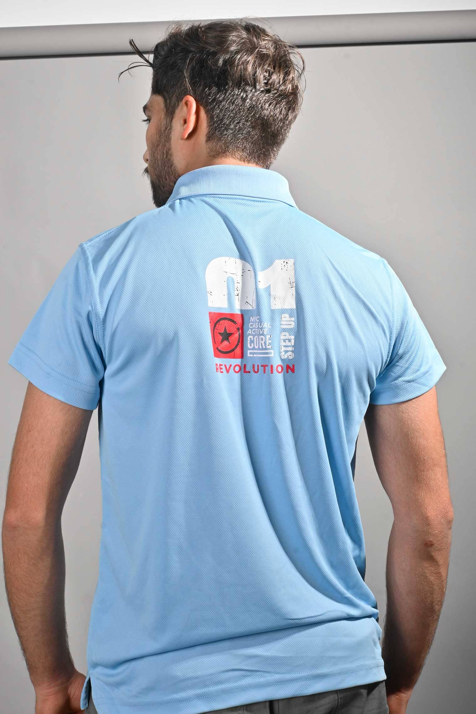 Polo Republica Men's 01 Revolution Printed Activewear Minor Fault Polo Shirt Men's Polo Shirt Polo Republica 