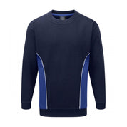 Men's Contrast Side Panel Crew Neck Minor Fault Sweat Shirt Men's Sweat Shirt image Navy Royal S