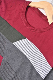Fashion Men's Contrast Panels Design Sweater Men's Sweat Shirt First Choice 