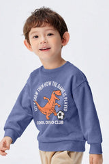 Kiki & Koko Boy's Cool Dino Club Printed Fleece Sweat Shirt