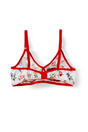 Women's Floral Contrast Cotton Bra