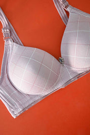 Fianxincao Women's Check Design Padded Bra Women's Lingerie Cash Purchase Kamran Mushtaq 