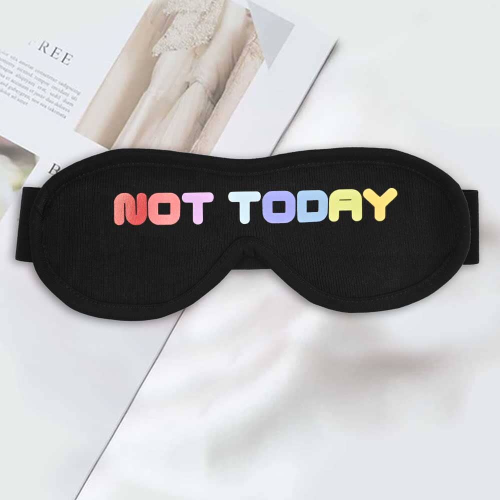 Polo Republica 'Sustainable Comfort' Eye Mask for Sleeping Eyewear Polo Republica Black Not Today 