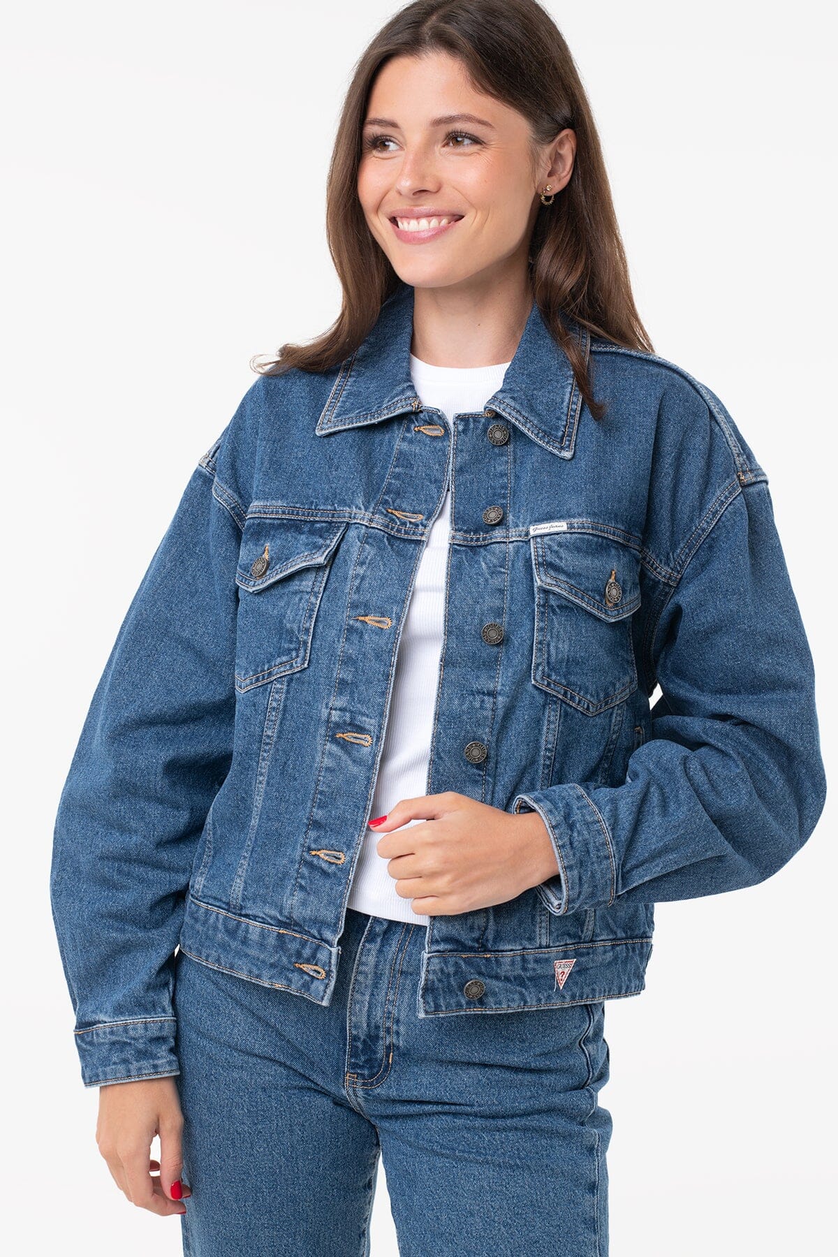 Guess Women's Oversized Denim Trucker Jacket
