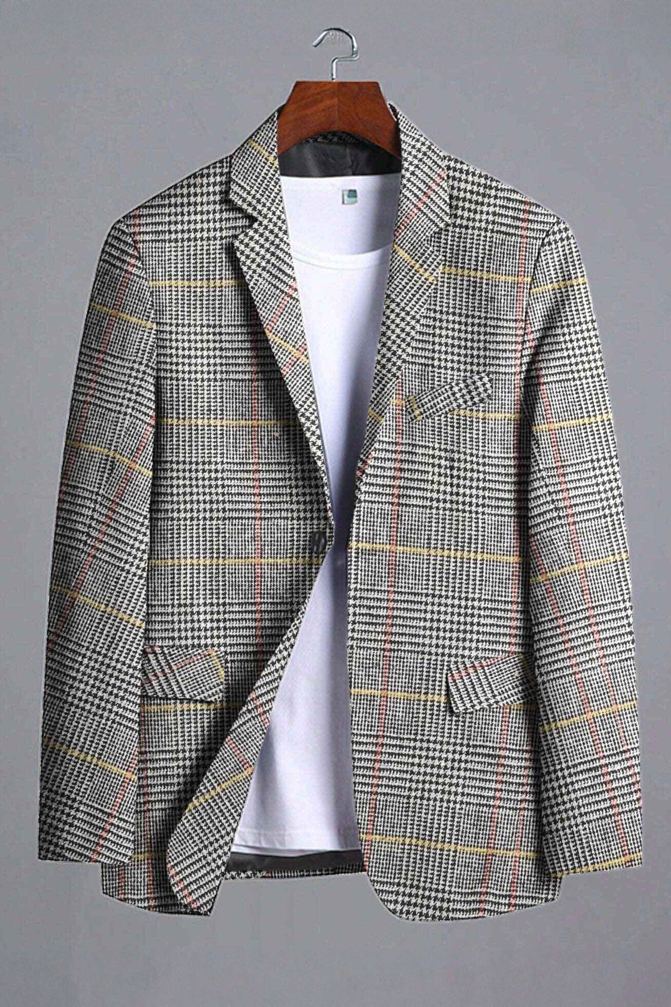 Fashion Men's Gingham Style Winter Blazer Men's Coat First Choice 