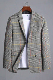 Fashion Men's Gingham Style Winter Blazer Men's Coat First Choice 