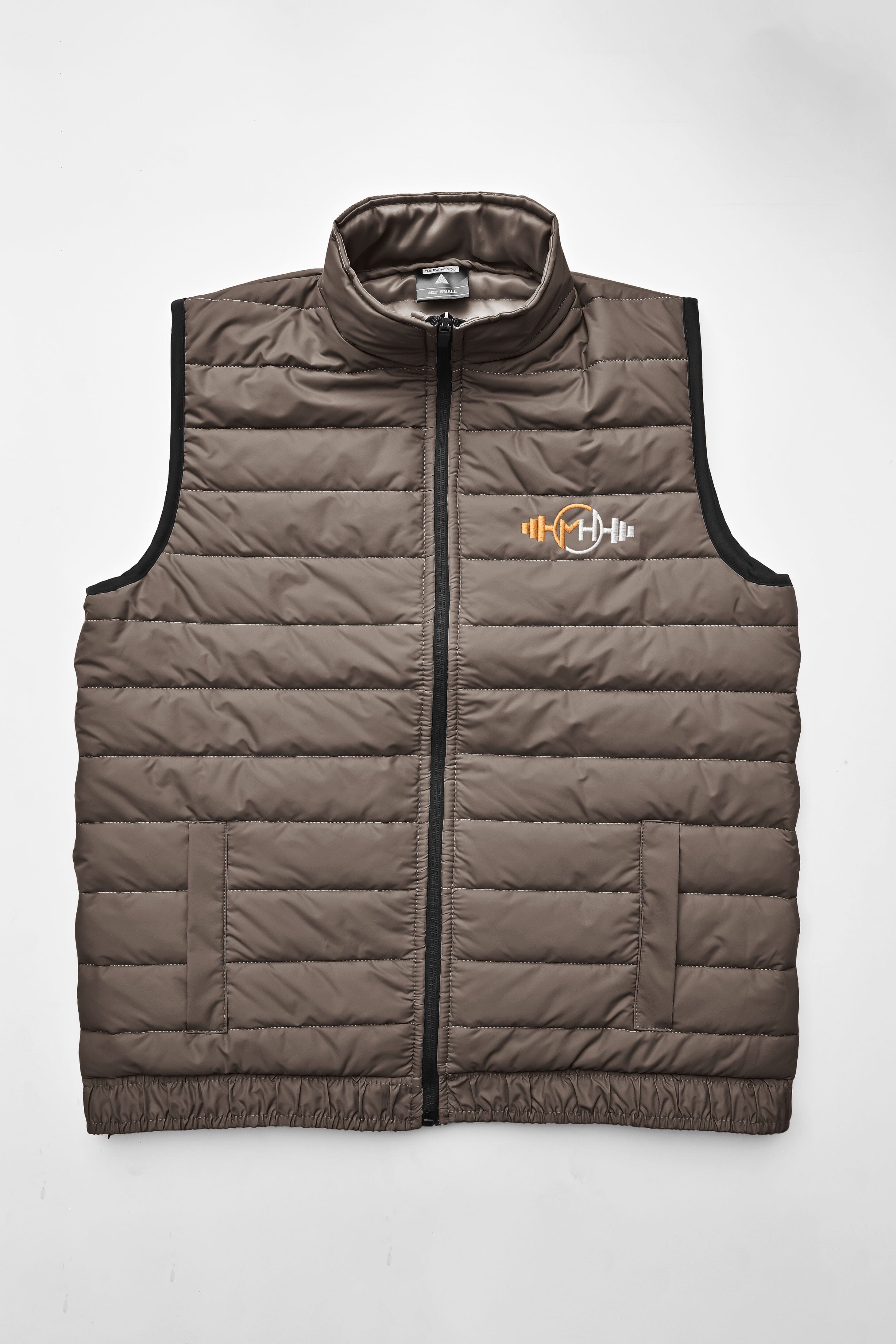 Burnt Soul Men's MH Embroidered Body Warmer Puffer Gilet Men's Gilet IBT 