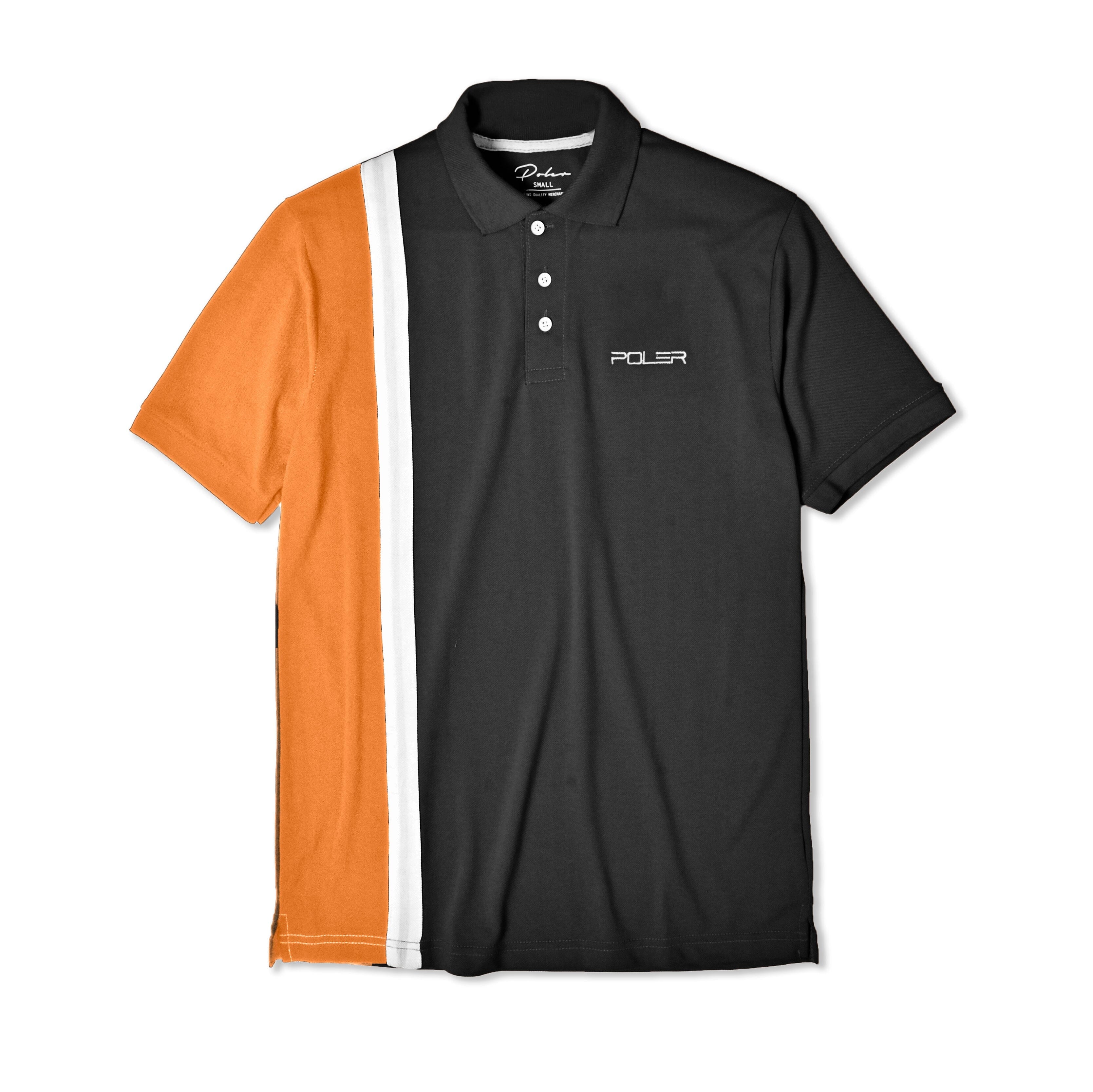 Poler Men's Panel Design Minor Fault Polo Shirt Men's Polo Shirt IBT Black S 