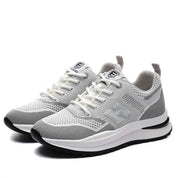 Women Fashion Casual Breathable Flying Mesh Sneaker Women's Shoes Sunshine China White & Grey EUR 35 