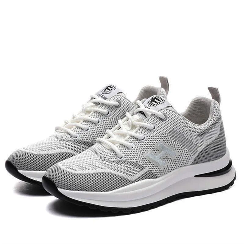 Women Fashion Casual Breathable Flying Mesh Sneaker Women's Shoes Sunshine China White & Grey EUR 35 