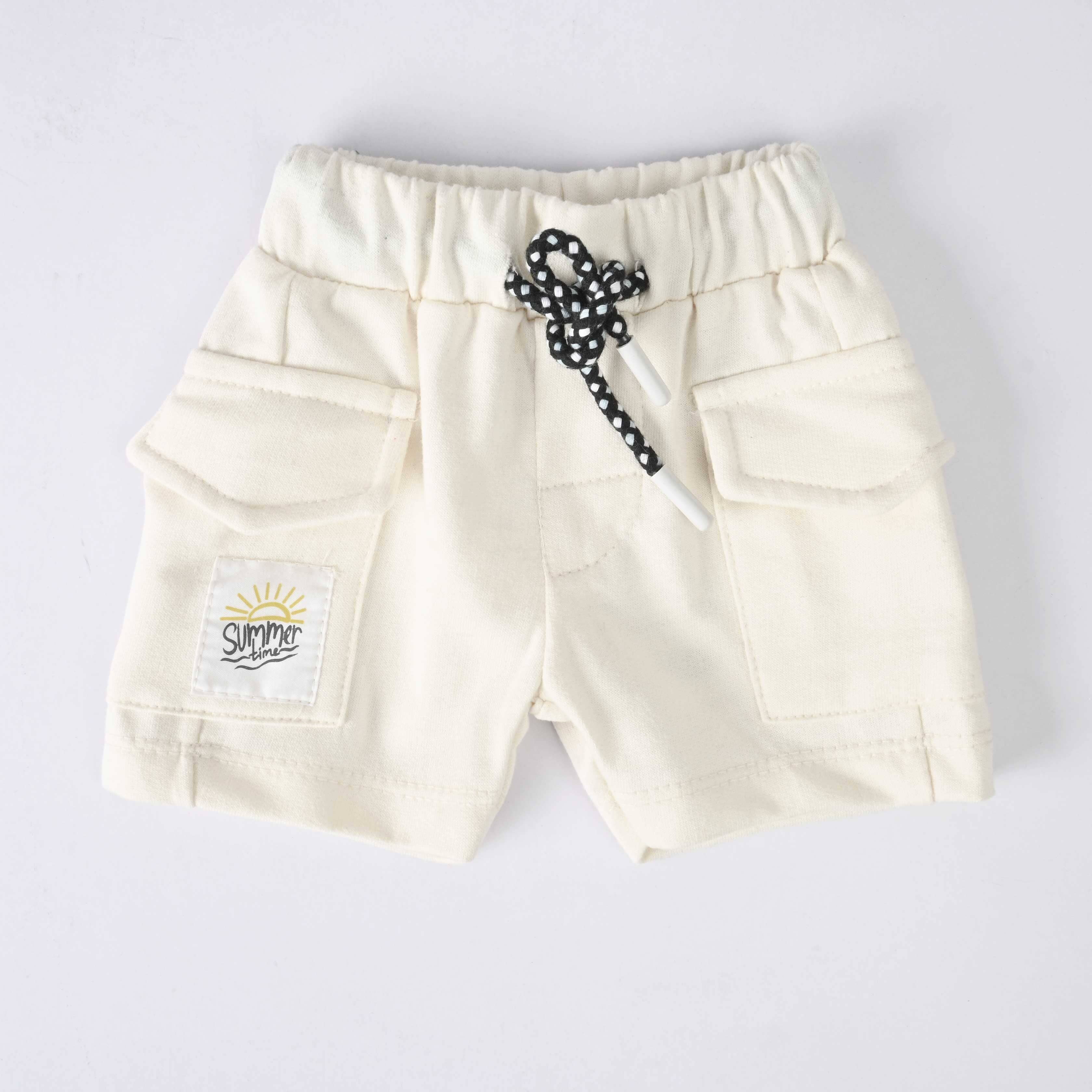 Tiny Teen Baby Kid's Summer Time Printed Shorts Kid's Shorts SNR Cream 6-9 Months 