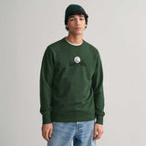 Polo Republica Men's Mountain Moon Embroidered Fleece Sweat Shirt