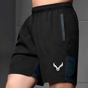 Polo Athletica Men's Rapid-Dry Gym Activewear Shorts with Side Panel Men's Shorts Polo Republica Black & Charcoal S 