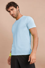 Fevlo Men's Solid Design Activewear Classic Tee Shirt