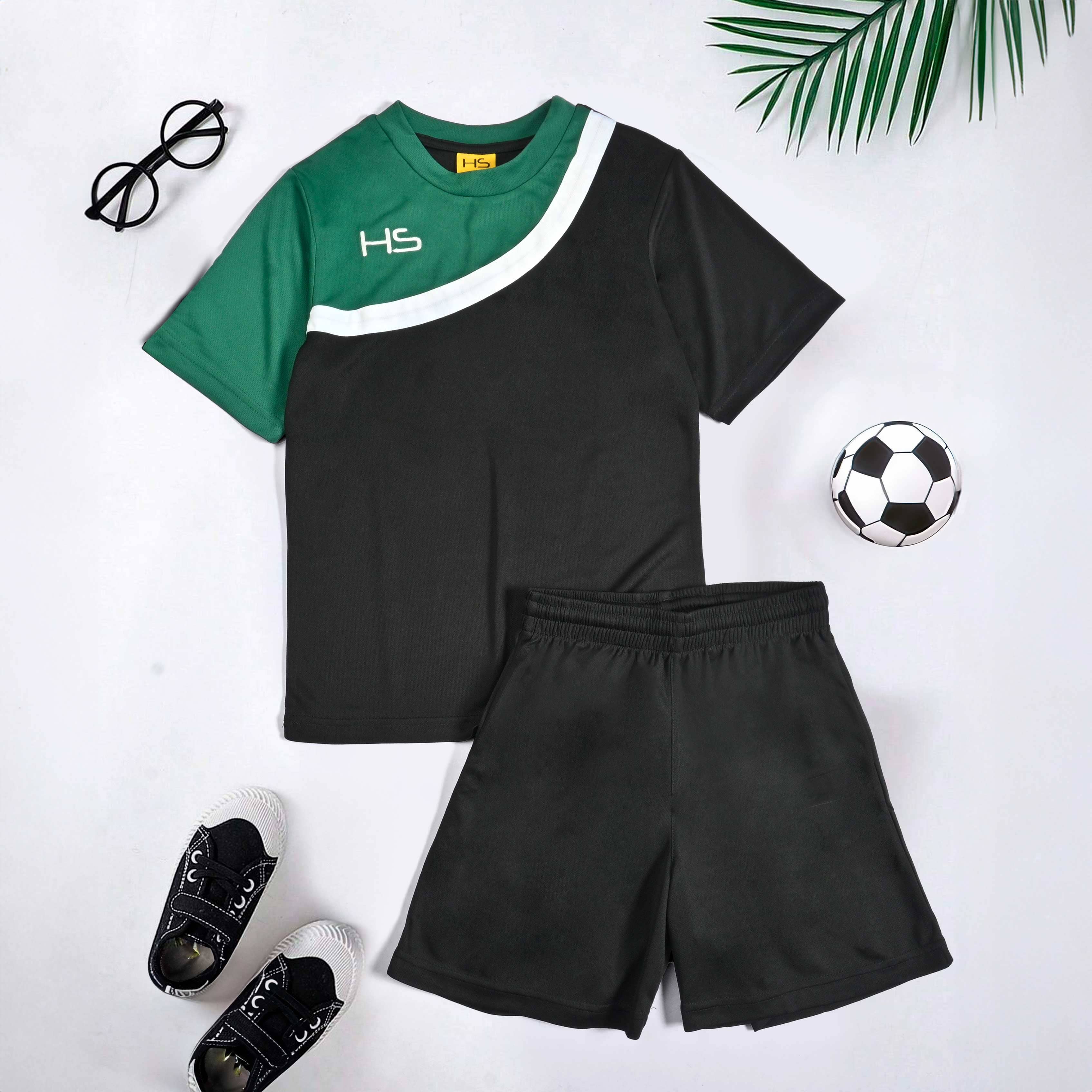 HS Boy's Activewear Short Sleeve Sports Twin Set Boys Twin Set HM Garments (Sale Basis) 
