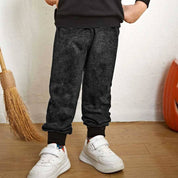 Buffalo Kid's Straight Fit Fleece Jogger pants Boy's Trousers SNR Black 12 Months 