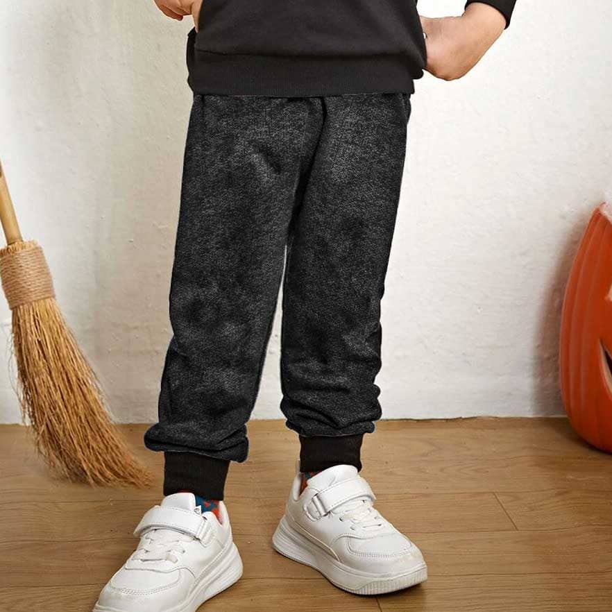 Buffalo Kid's Straight Fit Fleece Jogger pants Boy's Trousers SNR Black 12 Months 
