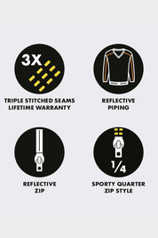 Men's Classic 1/4 Zipper Fleece Minor Fault Sweat Shirt Men's Sweat Shirt Image 