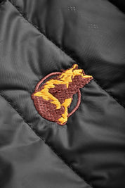 Burnt Soul Men's Wolf Embroidered Body Warmer Puffer Gilet Men's Gilet IBT 