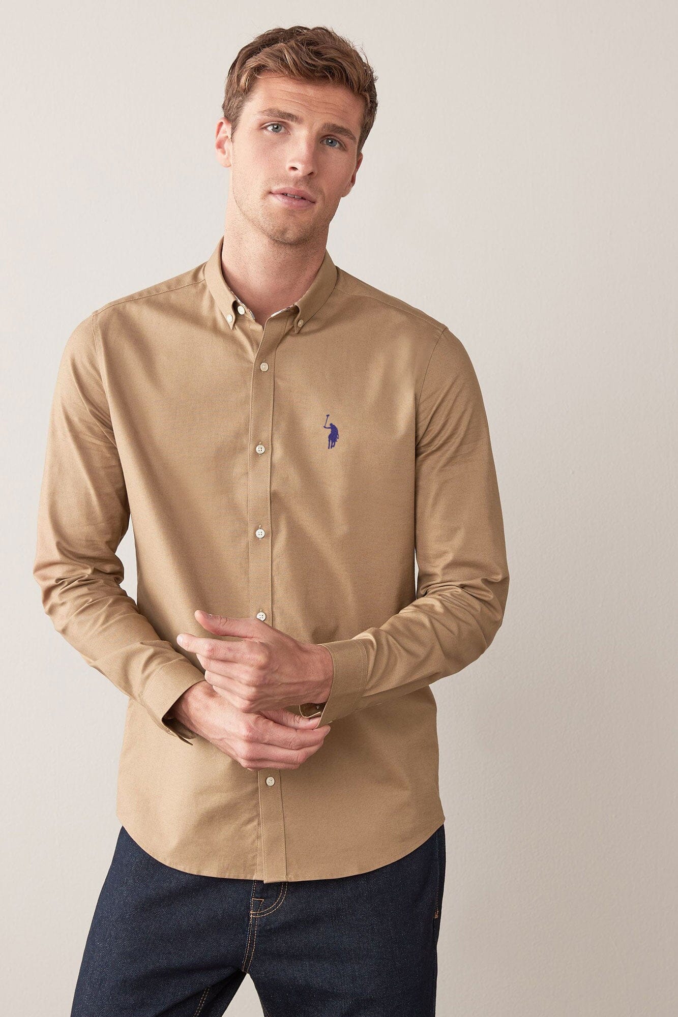 Polo Republica Men's Brandeta Minor Fault Casual Shirt Minor Fault Polo Republica Khaki S 