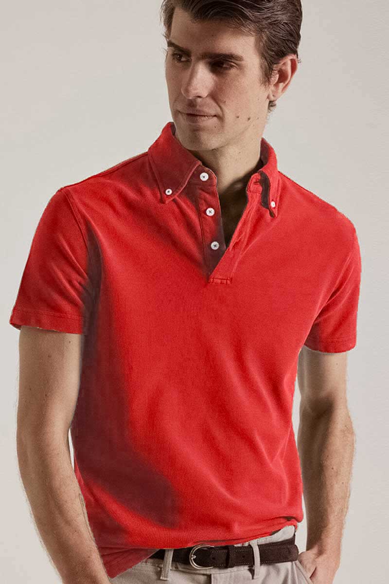 Polo Republica Men's Jetson Button Down Minor Fault Polo Shirt