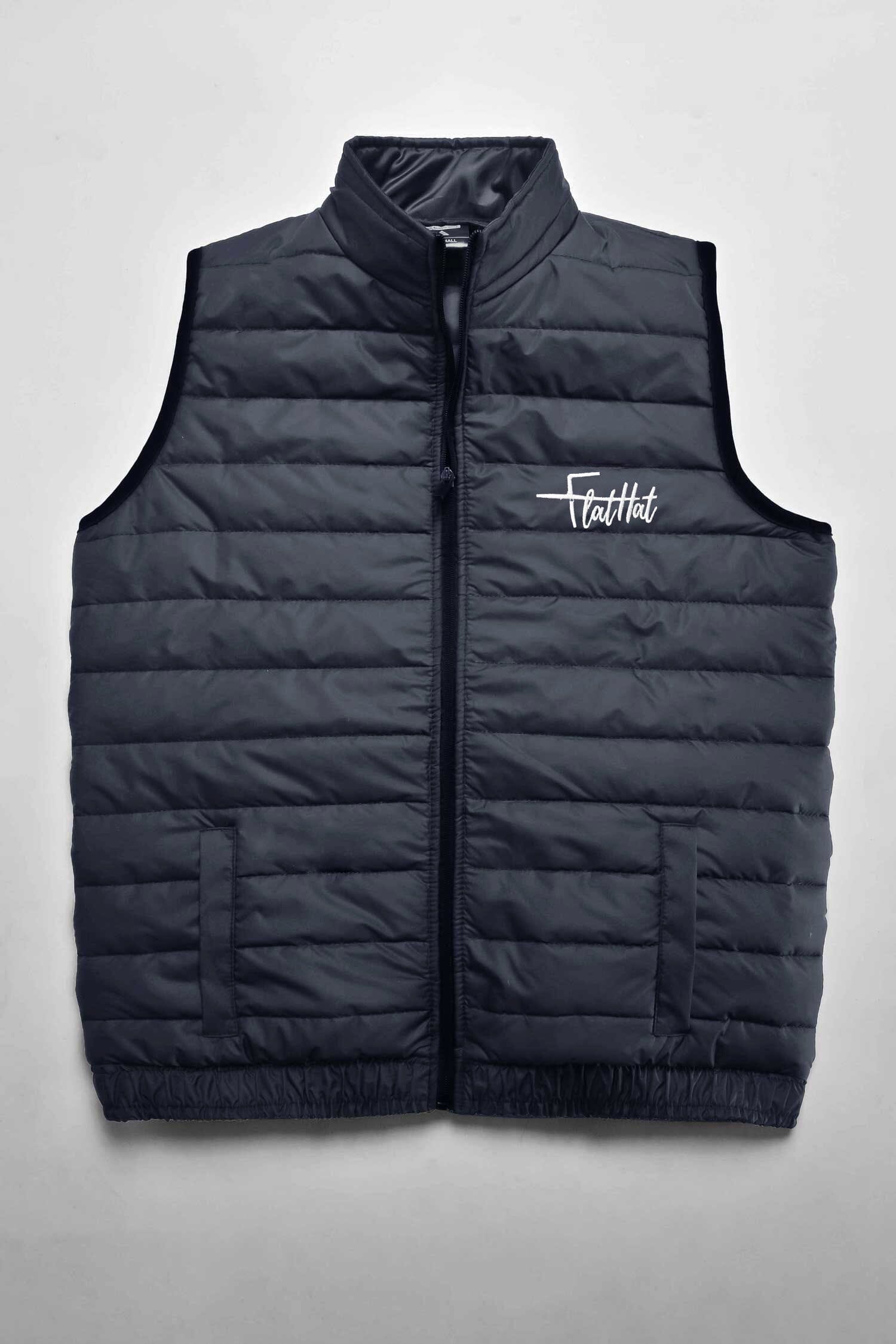 Burnt Soul Men's Flalttat Embroidered Body Warmer Puffer Gilet Men's Gilet IBT 