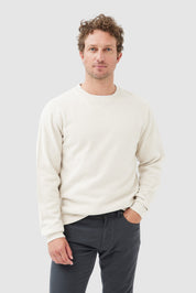 Men's Casual Blended Minor Fault Sweat Shirt Men's Sweat Shirt Image Cream XS 