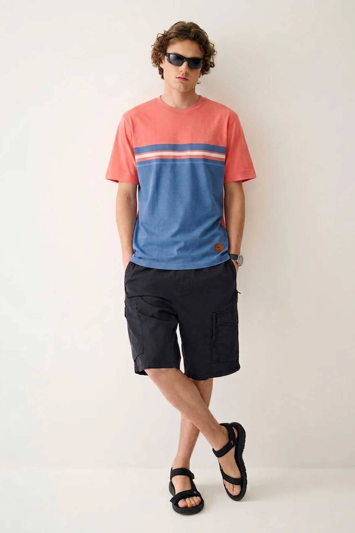 Coral Pink & Blue