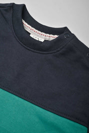 Navy & Aqua Green