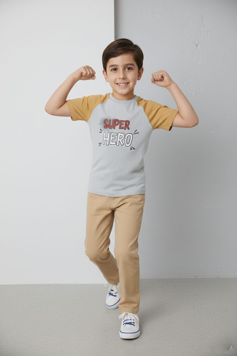 Heather Grey & Mustard