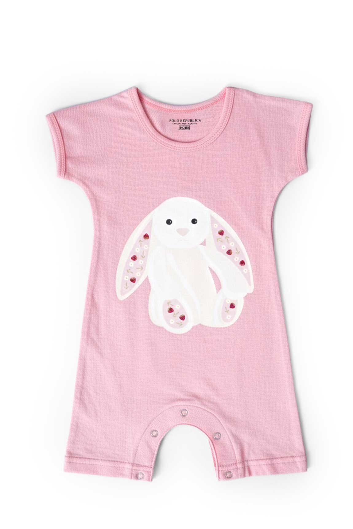 Polo Republica Girl's Strawberry Bunny Romper