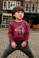 Tiny Teen Kid's Cute Moments Printed Fleece Sweat Shirt