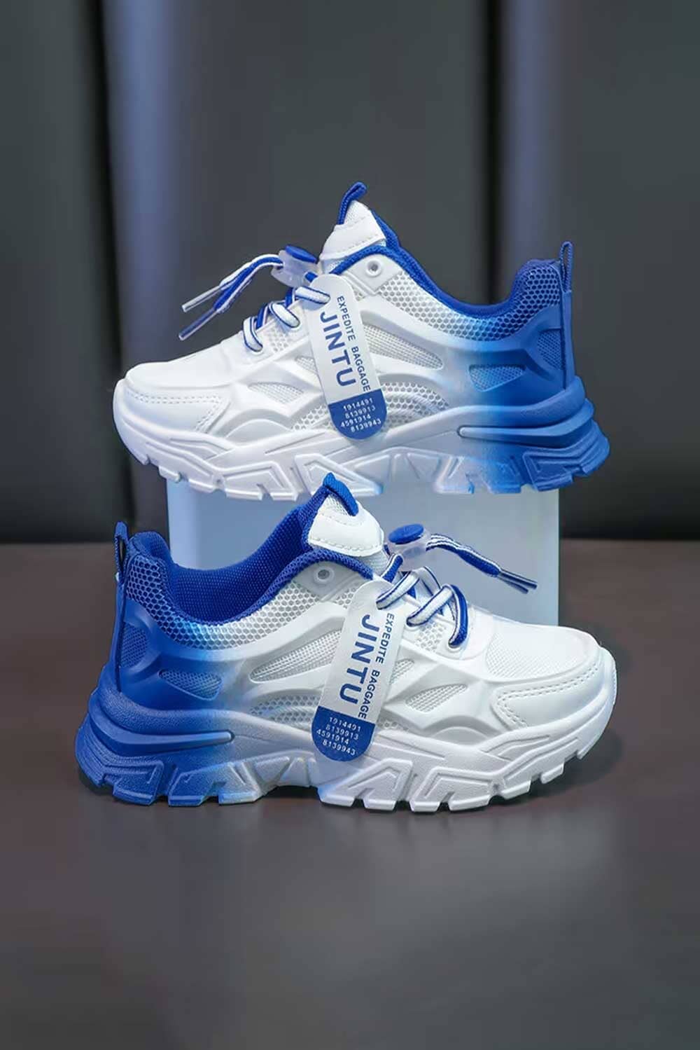 White & Blue