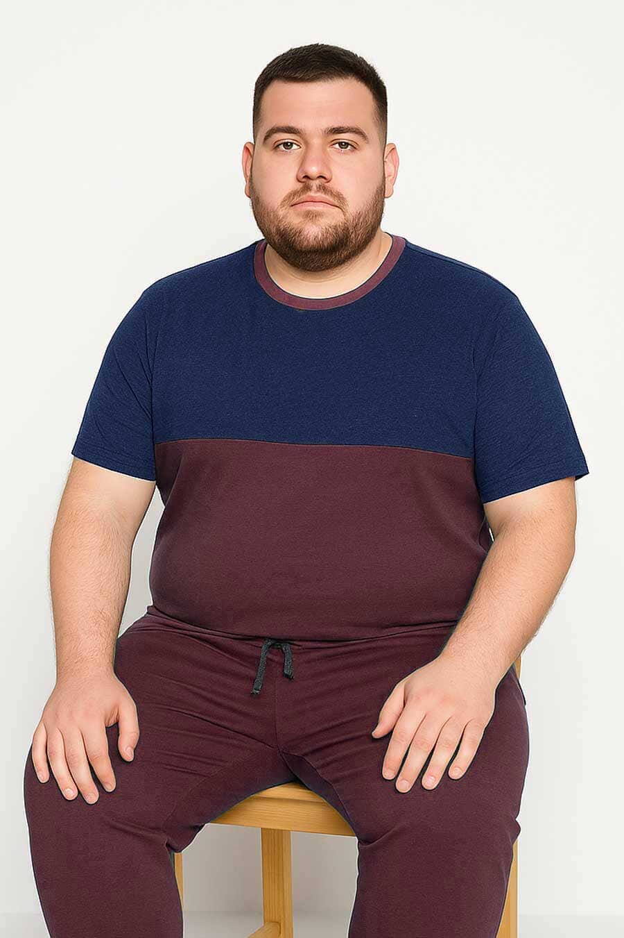 Navy & Burgundy