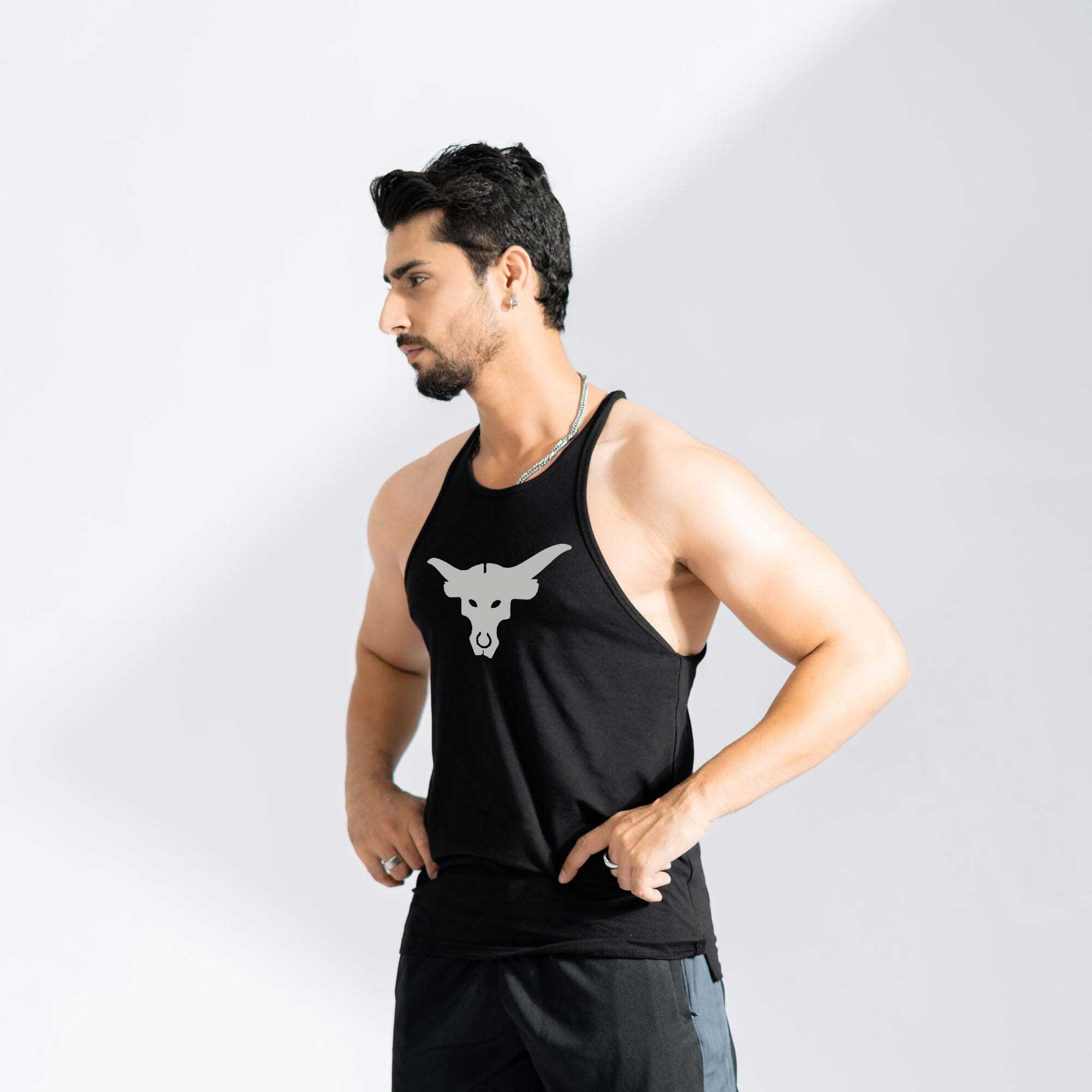 Polo Athletica Men's The Rock Activewear Tank Top Men's Activewear Vest Polo Republica Black XS 