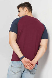 Burgundy & Light Navy
