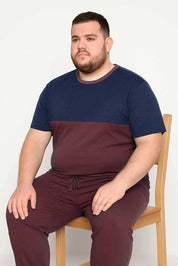 Navy & Burgundy