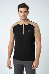 Jay Cee Men's Contrast Zipper Polo Shirt