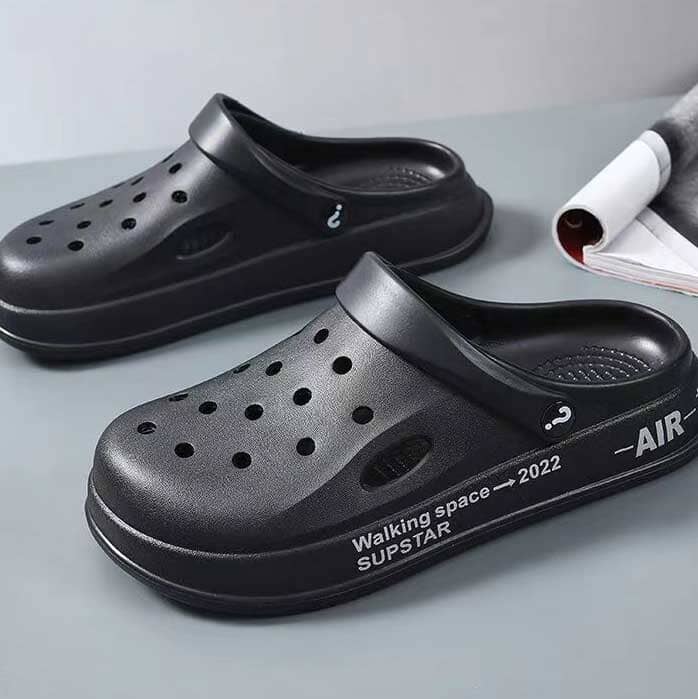 Men's Non Slip Thick Sole Clogs Men's Shoes Sunshine China Black EUR 36-37