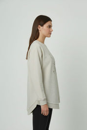 L.A.T Women's Butterfly High Low Hem Sweatshirt