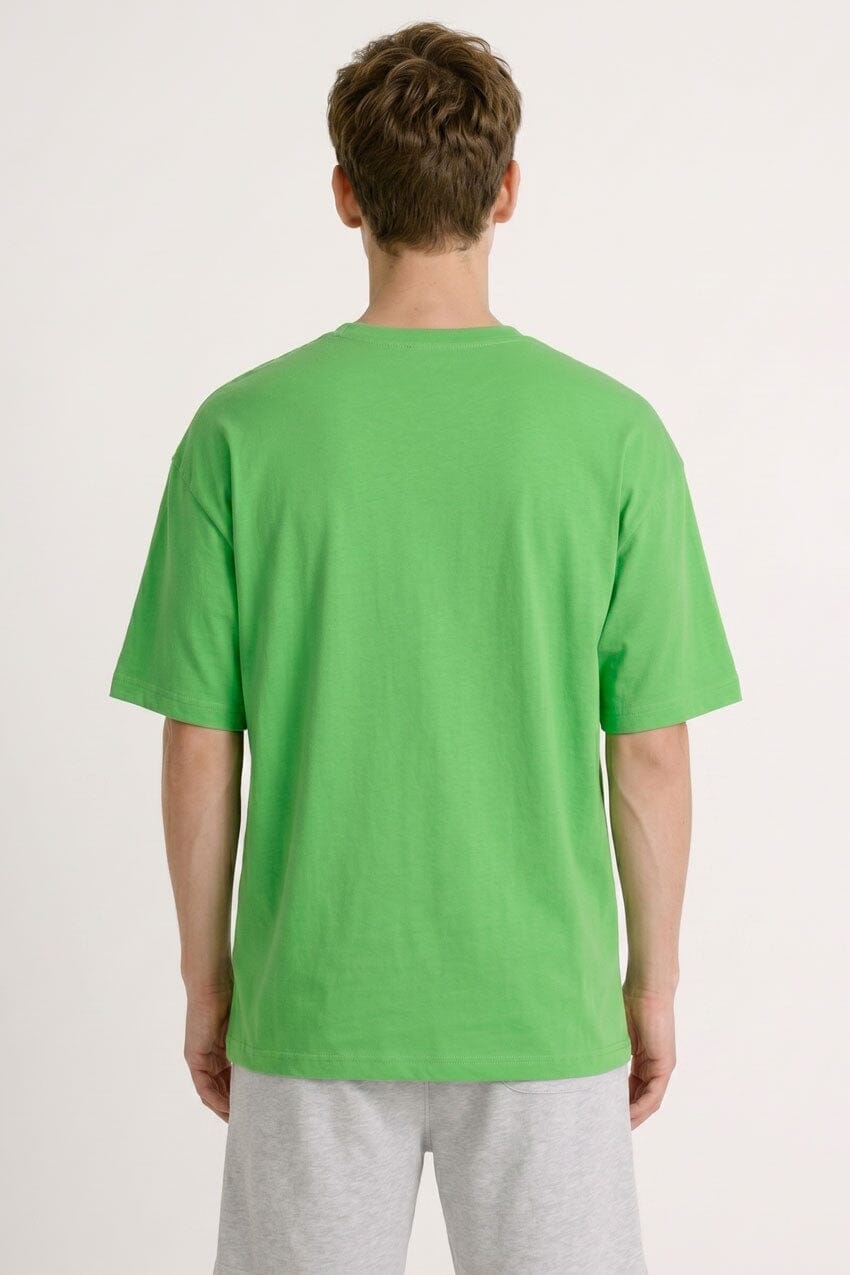 USQUARED Unisex Greatfull Puff Print Oversized Tee Shirt