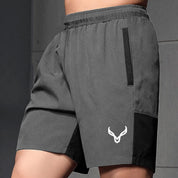 Polo Athletica Men's Rapid-Dry Gym Activewear Shorts with Side Panel Men's Shorts Polo Republica Graphite & Black S 