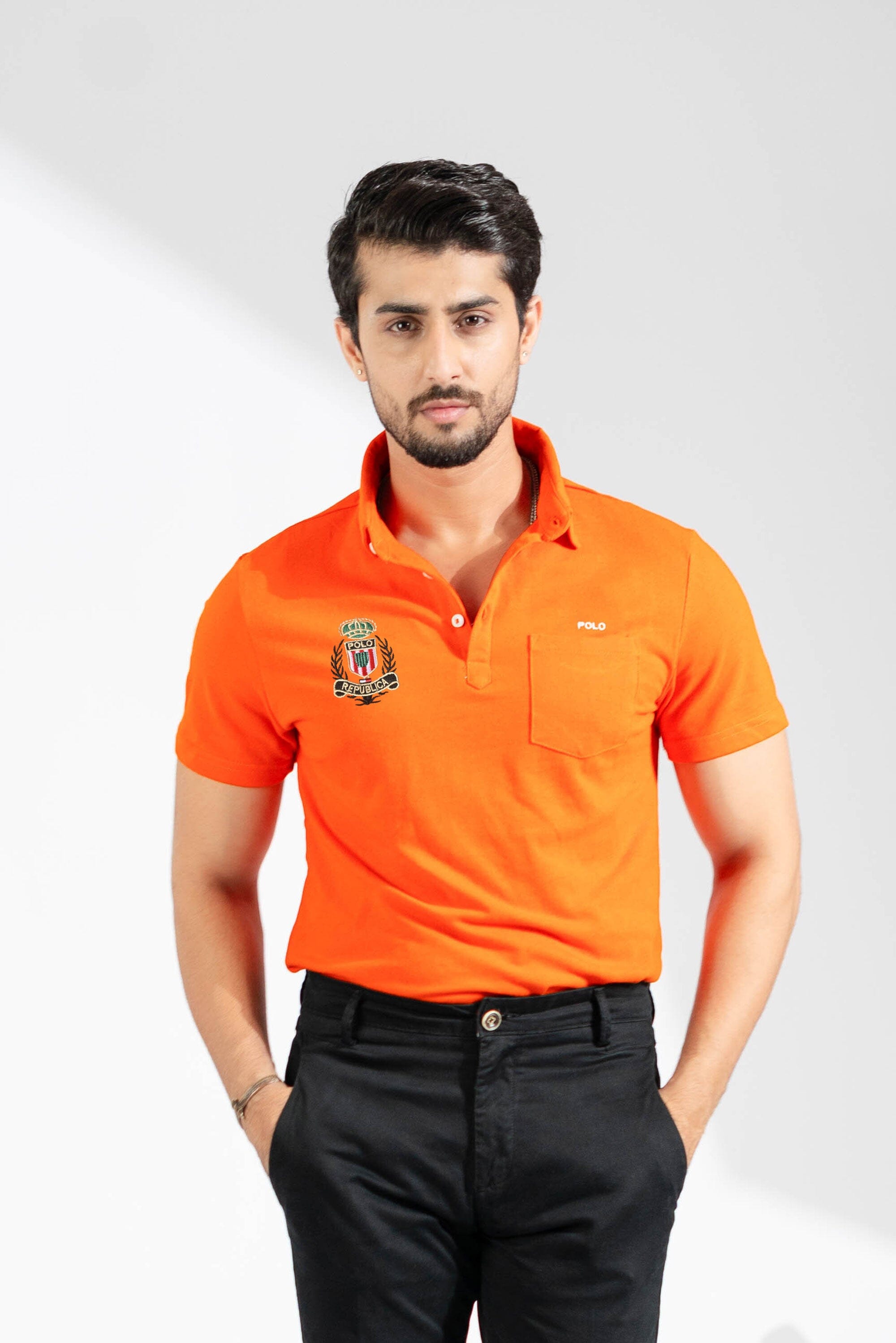 Polo Republica Men's Polo Crest Embroidered Pocket Polo Shirt Men's Polo Shirt Polo Republica 