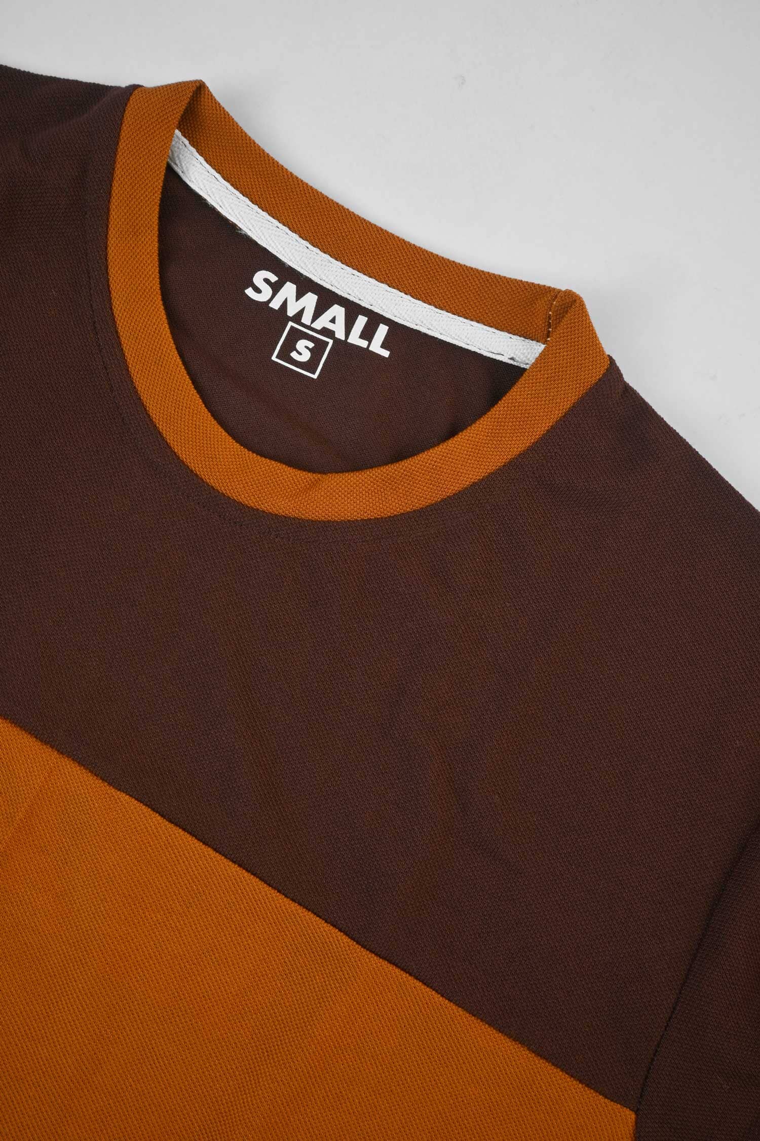 Men's Contrast Panel Style Crew Neck Tee Shirt Men's Tee Shirt IBT 