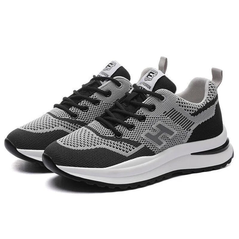 Women Fashion Casual Breathable Flying Mesh Sneaker Women's Shoes Sunshine China Black & Grey EUR 35 