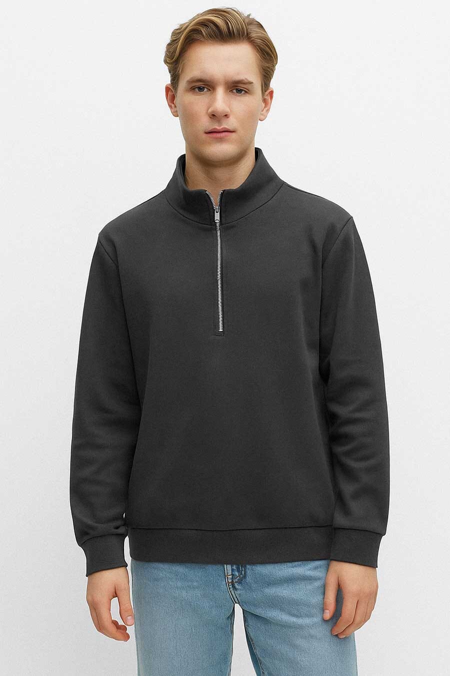 Men's Fleece Ambon Quarter Zipper Sweat Shirt