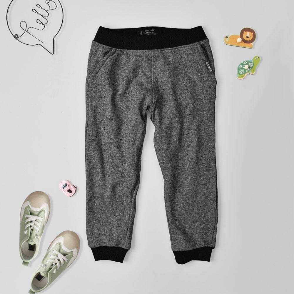 Zoltan Kid's Buffalo Minor Fault Fleece Jogger pants Boy's Trousers SNR Charcoal 9-12 Months 