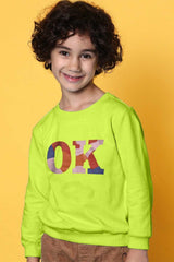 Tiny Teen Kid's OK Printed Fleece Sweat Shirt
